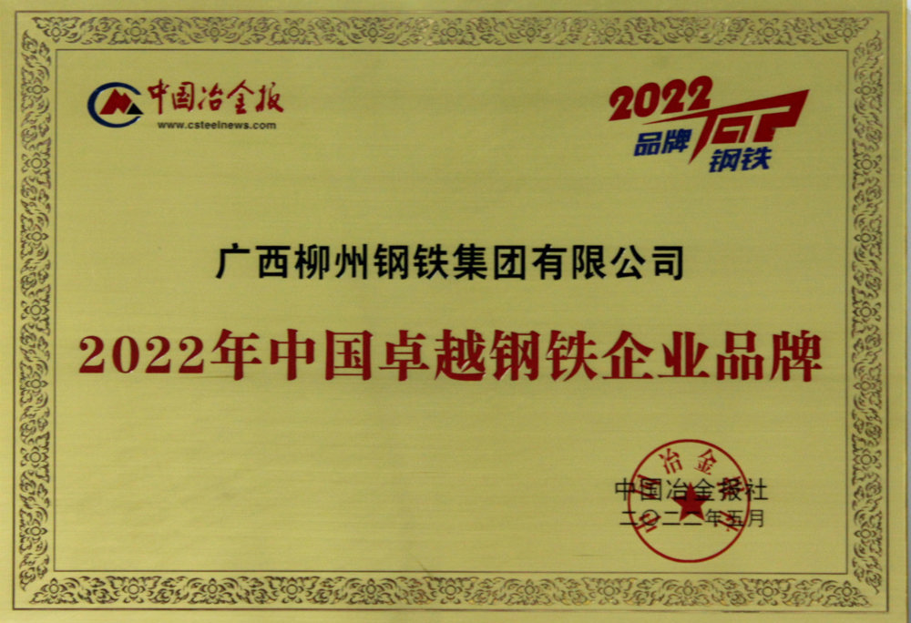中国卓越钢铁企业品牌
