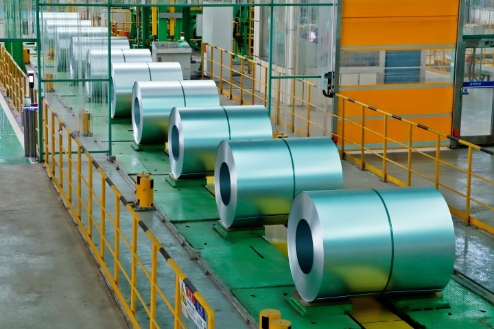 4.镀锌钢，目前可生产低碳钢、IF钢、低合金结构钢共3个大类产品。用途：汽车零部件、空调、电视机、微波炉、其他用途 (1)